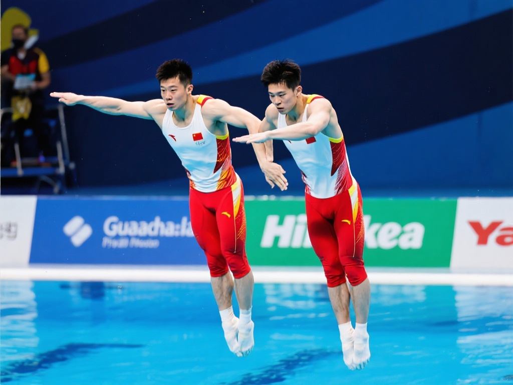 朱子锋程子龙携手夺金，跳水世界杯男双10米台瓜达拉哈拉站问鼎！